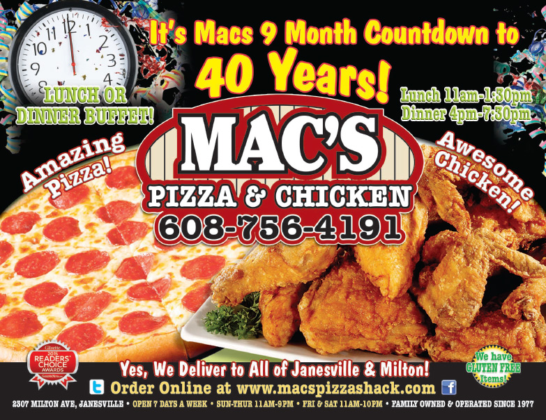 Mac's Pizza & Chicken We-Prints Plus Newspaper Insert, Any Door Marketing