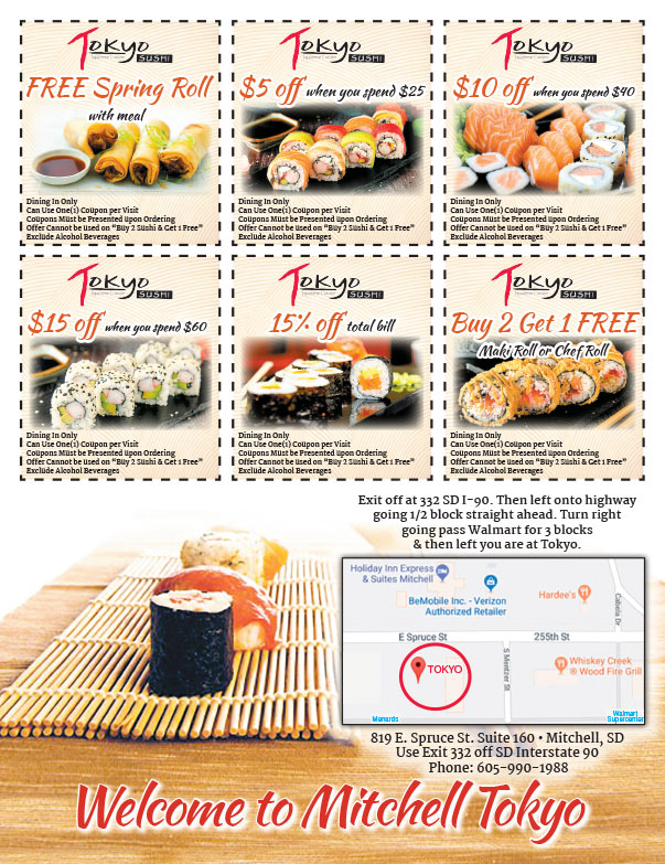 Tokyo Sushi We-Prints Plus Newspaper Insert printed by Any Door Marketing