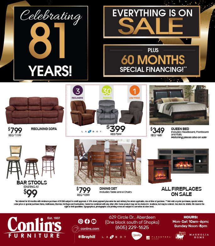 Conlin's Furniture We-Prints Newspaper Insert Printed by Any Door Marketing
