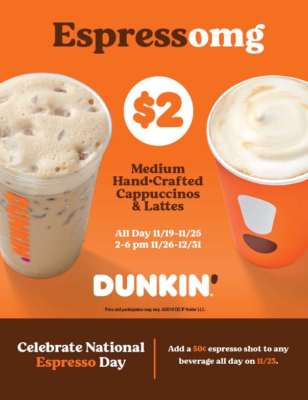 Dunkin We-Prints Plus Newspaper Insert printed by Any Door Marketing