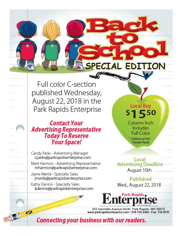 Park Rapids Enterprise We-Prints Plus Newspaper Insert printed by Any Door Marketing