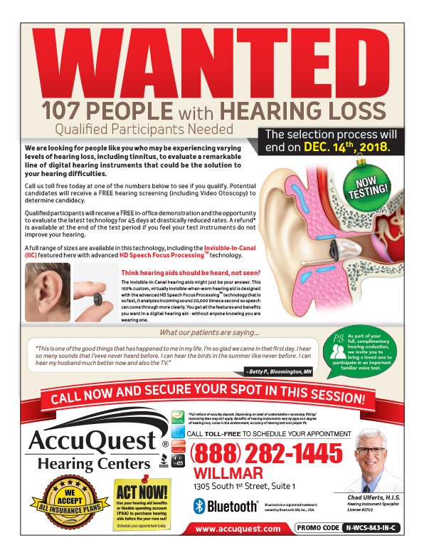 Accuquest Hearing We-Prints Plus Newspaper Insert Printed by Any Door Marketing