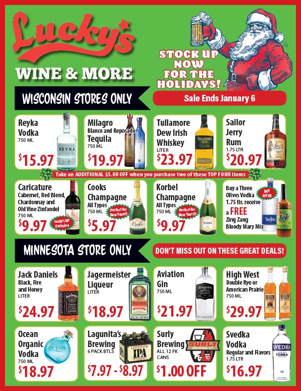 Lucky's Wine and More We-Prints Plus Newspaper Insert Printed by Any Door Marketing