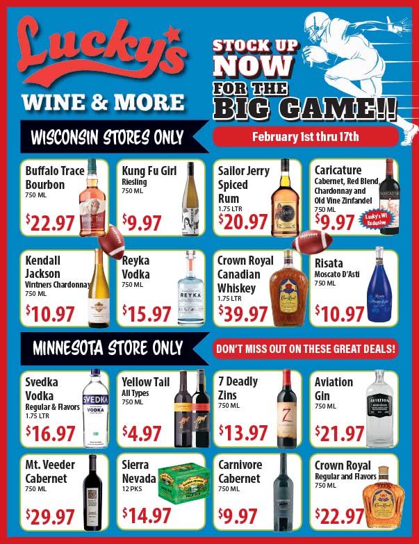 Lucky's Wine and More We-Prints Plus Newspaper Insert printed by Any Door Marketing