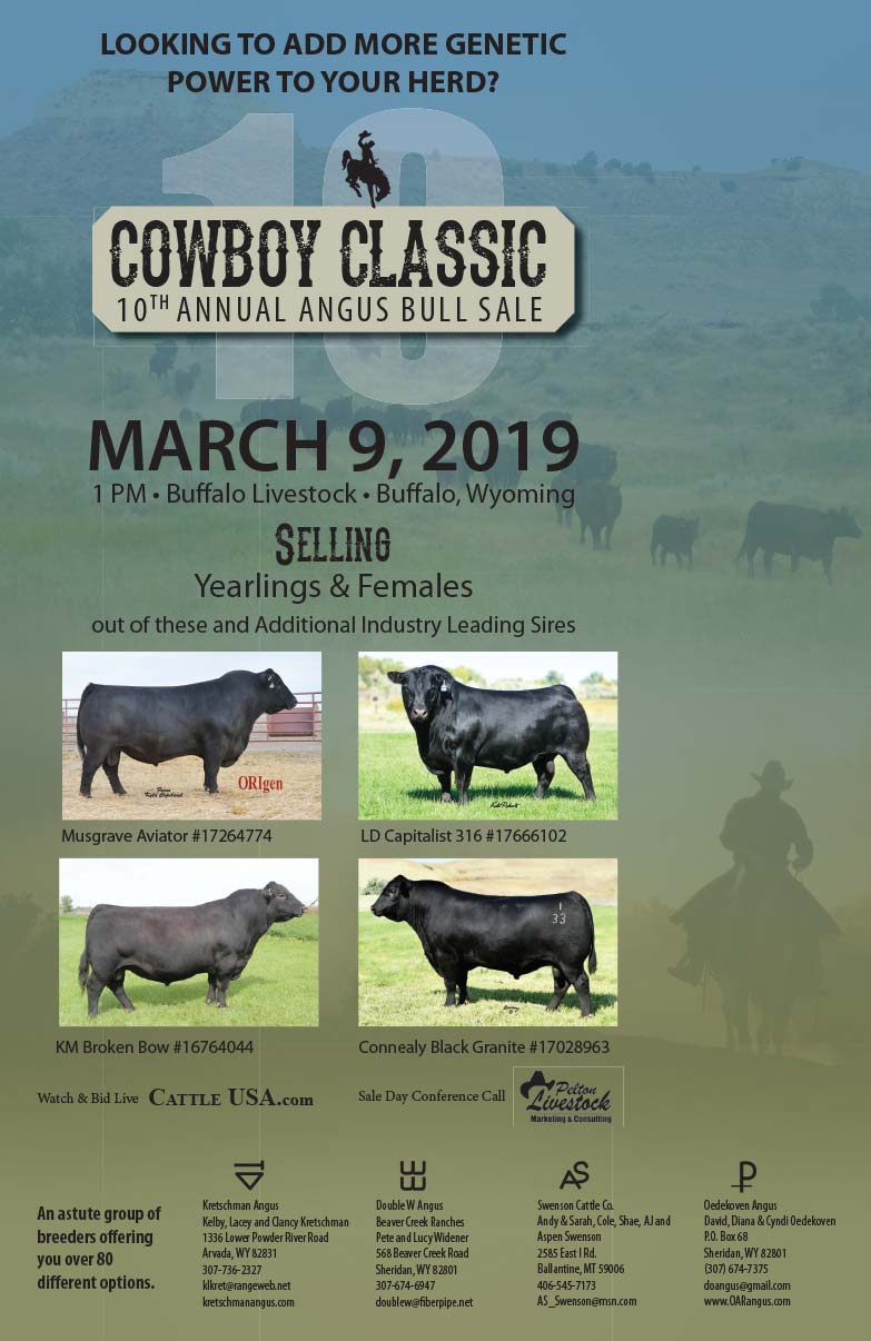 Cowboy Classic 10th Annual Angus Bull Sale We-Prints Plus Newspaper Insert printed by Any Door Marketing