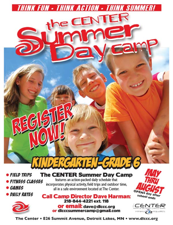 The Center Summer Day Camp We-Prints Plus Newspaper Insert printed by Any Door Marketing