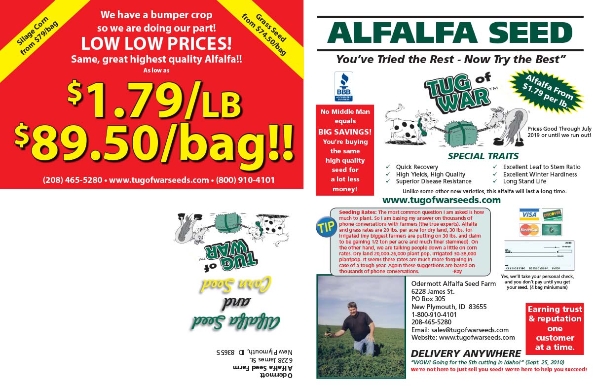 Alfalfa Seed We-Prints Plus Newspaper Insert printed by Forum Communications Printing