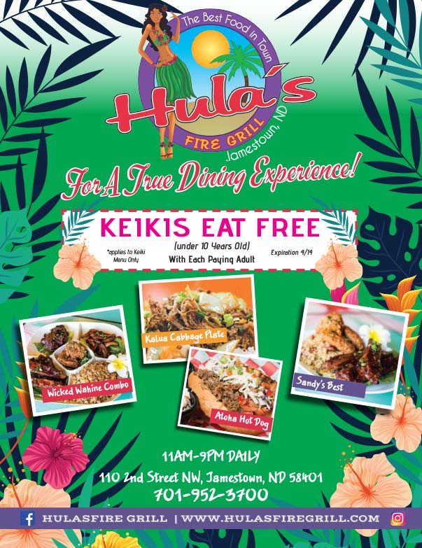Hula's Fire Grill We-Prints plus Newspaper Insert printed by Forum Communications Printing