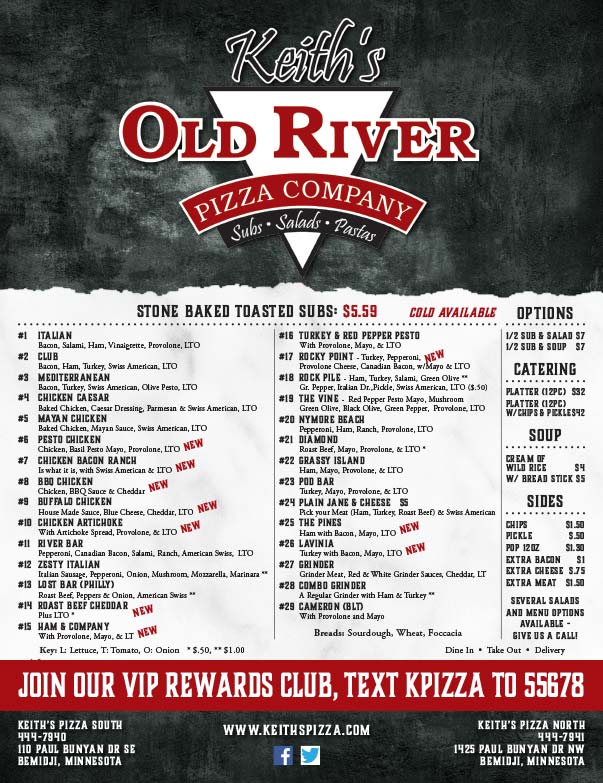 Keith's Old River Pizza Company We-Prints Plus Newspaper insert printed by Forum Communications Printing