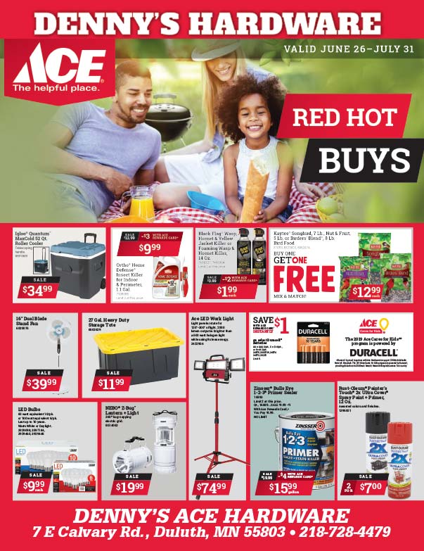 Denny's Ace Hardware We-Prints Plus Newspaper Insert printed by Forum Communications Printing