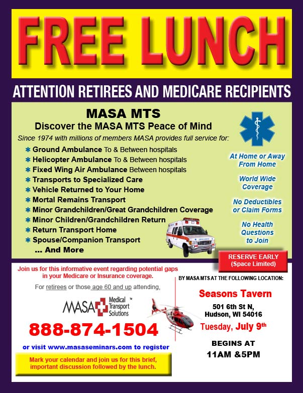 Medical Transport Systems We-Prints Plus Newspaper Insert printed by Forum Communications Printing