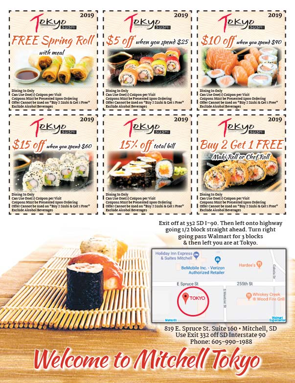 Tokyo Sushi We-Prints Plus Newspaper Insert printed at Forum Communications Printing