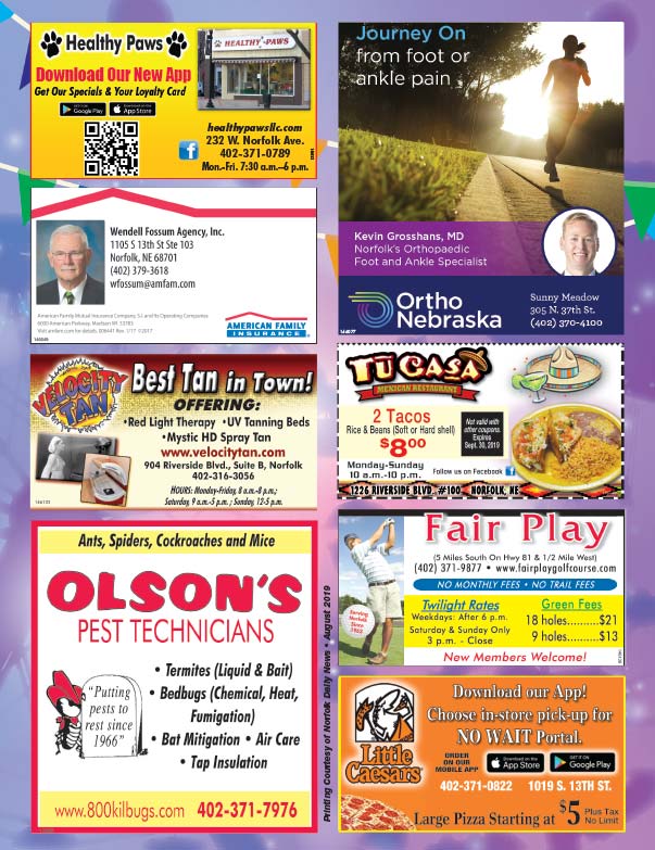 Norfolk Nebraska Shop Local We-Prints Plus Newspaper Insert Printed by Forum Communications Printing