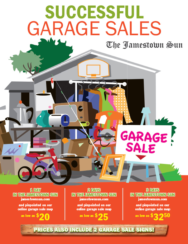 Jamestown Garage Sales, We-Prints Plus Newspaper Insert, Any Door Marketing