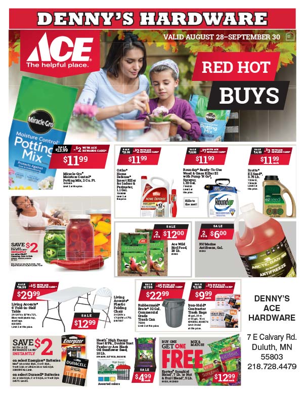 Denny's Ace Hardware We-Prints Plus Newspaper Insert printed by Forum Printing