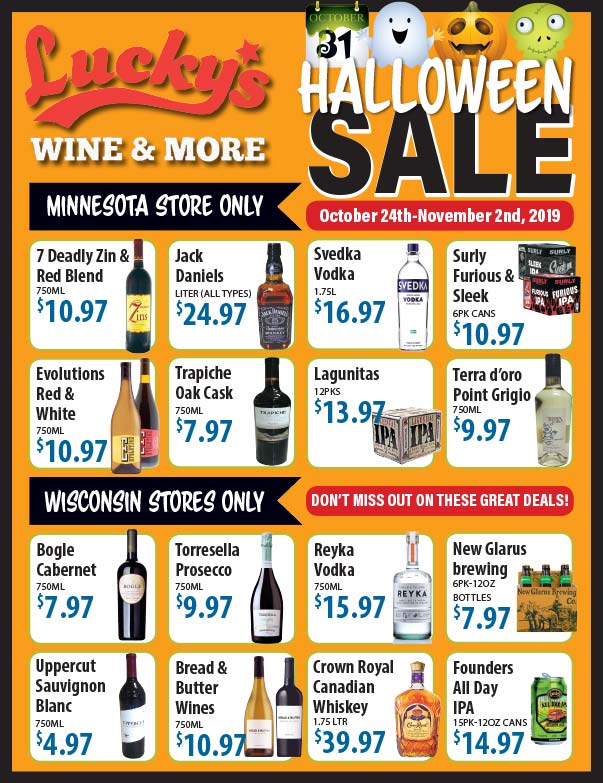 Lucky's Wine and More We-Prints Plus Newspaper Insert printed at Forum Communications Printing