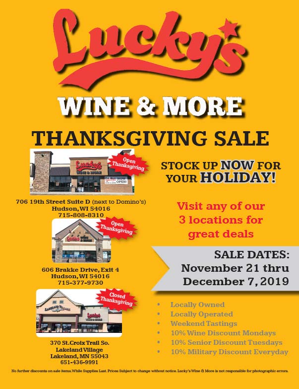 Lucky's Wine and More We-Prints Plus Newspaper Insert printed by Forum Communications Printing