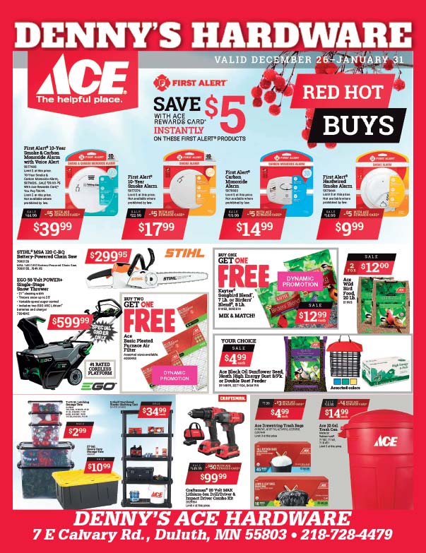 Denny's Ace Hardware Newspaper Insert printed at Forum Communications Printing