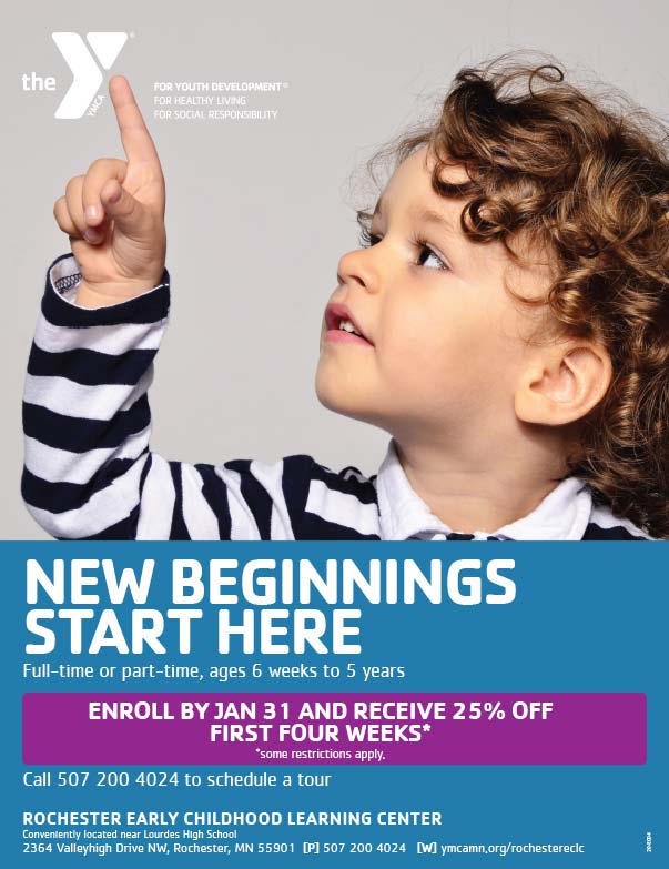Rochester Early Childhood Learning Center, YMCA Newspaper Insert printed at Forum Communications Printing