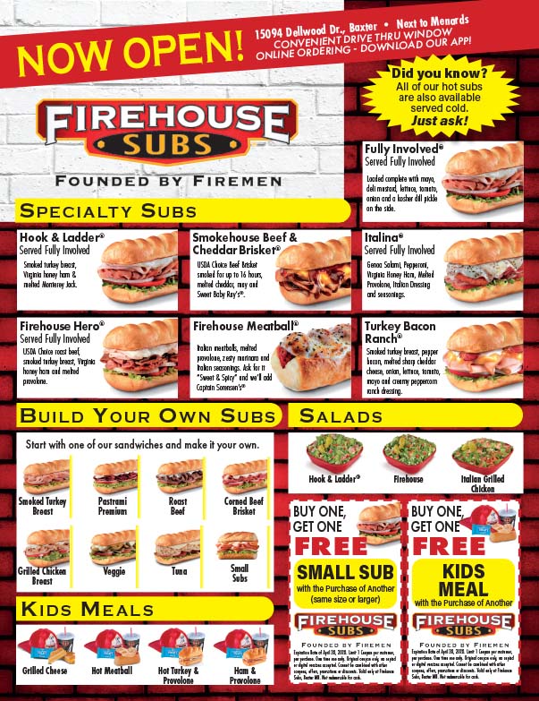Firehouse Subs We-Prints Plus Newspaper INsert printed by Forum Communications Printing