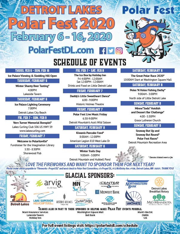 Detroit Lakes Polar Fest 2020 We-Prints Plus Newspaper Insert printed at Forum Communications Printing