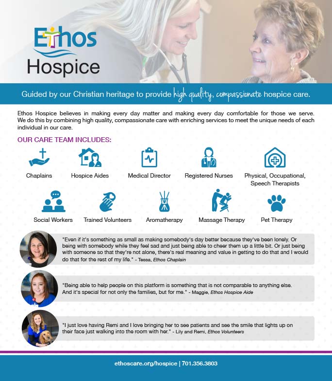 Ethos Hospice We-Prints Plus Newspaper Insert