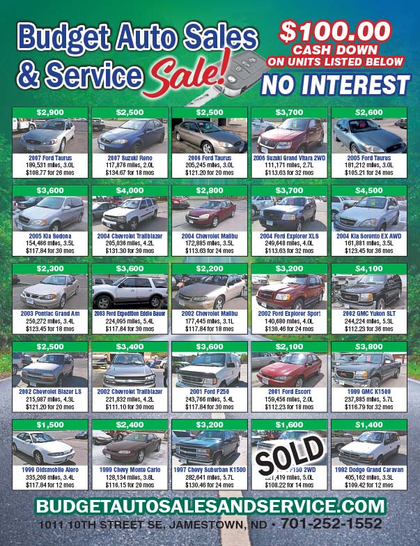 Budget Auto Sales We-Prints Plus Newspaper Insert
