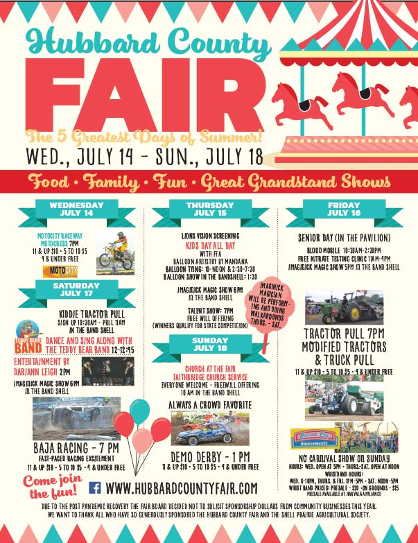Hubbard County Fair We-Prints Plus Newspaper insert