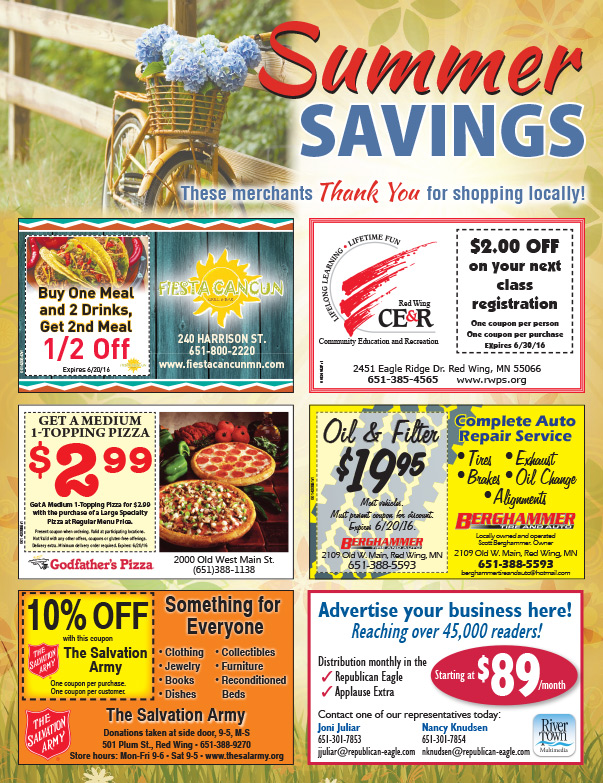 Red Wing Shop Local We-Prints Plus Newspaper Insert, Any Door Marketing