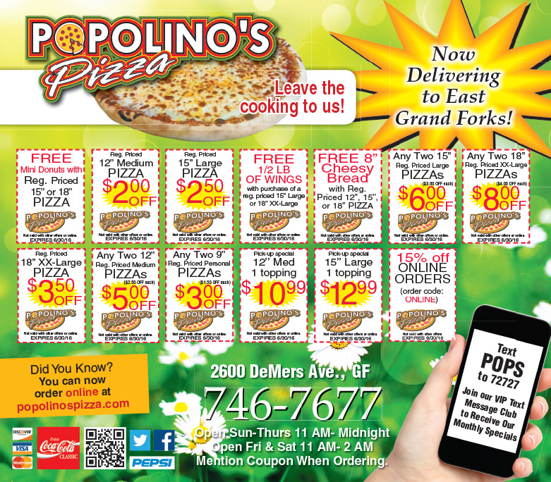 Popolino's Pizza We-Prints Plus Newspaper Insert