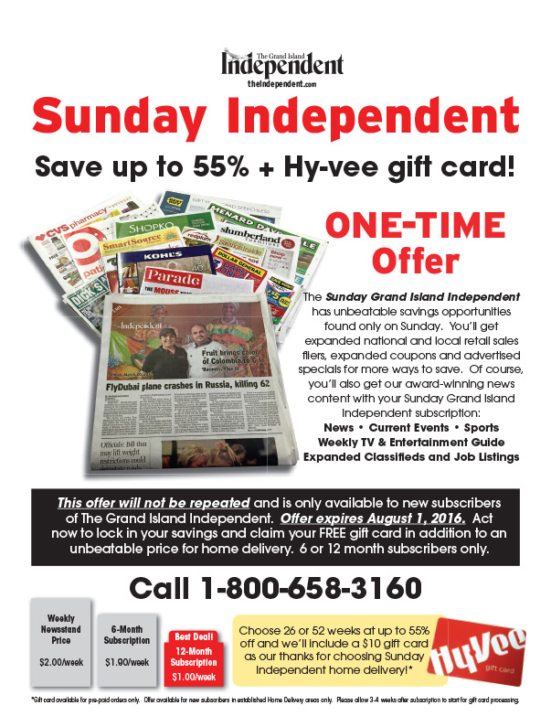 Grand Island Independent, We-Prints Plus Newspaper insert, Any Door Marketing